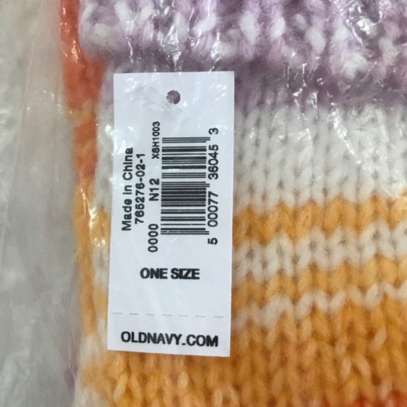 OLD NAVY Scarf and Hat Set Striped Rainbow NWT - Picture 10 of 15